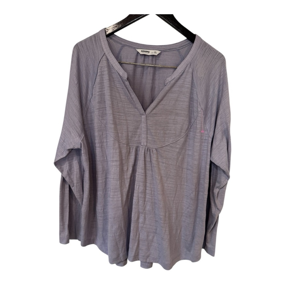 Sonoma Women's Light Purple Long Sleeve Top. Size XXL. - Picture 2 of 4